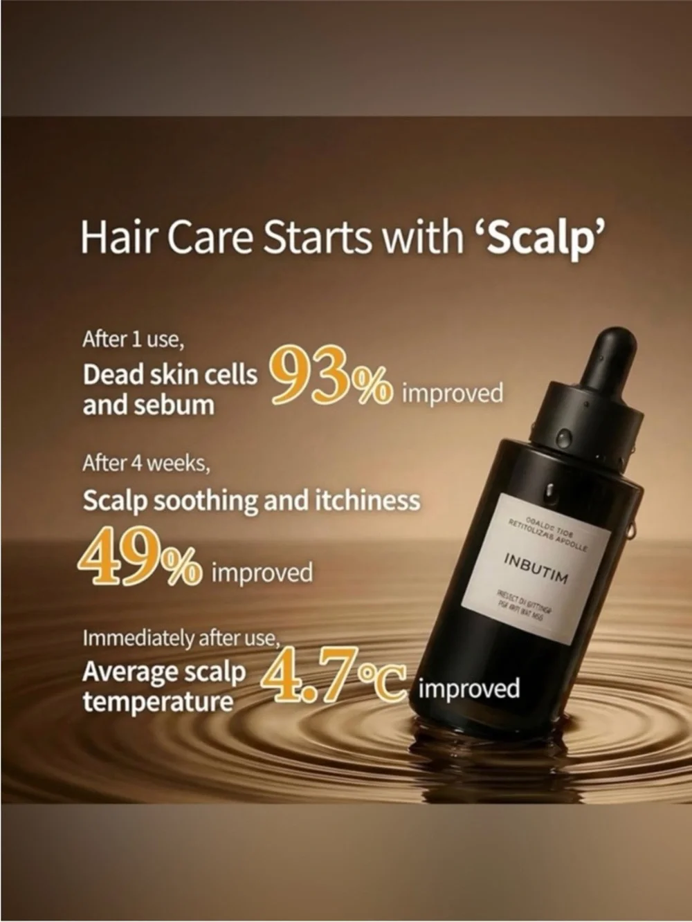 Korean INBUTIM Daily Hair & Scalp Ampoule Serum for Thinning Hair